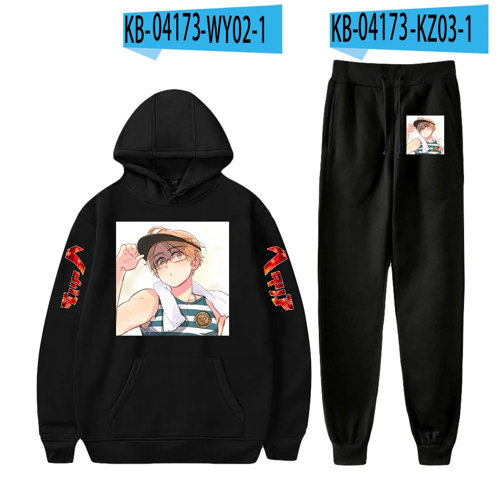

Hetalia Axis Powers Printed Fashion Autumn Suit Hoodie Hoodie Sweatshirt + Ankle Pants Two-piece Set