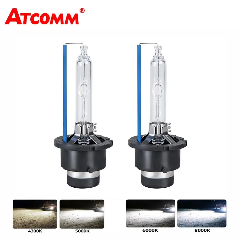 Ксеноновая лампа ATcomm 2 шт. 35 Вт D4S ксеноновая HID 4300K 5000K 6000K 8000K сменная фара P32d 5 66440