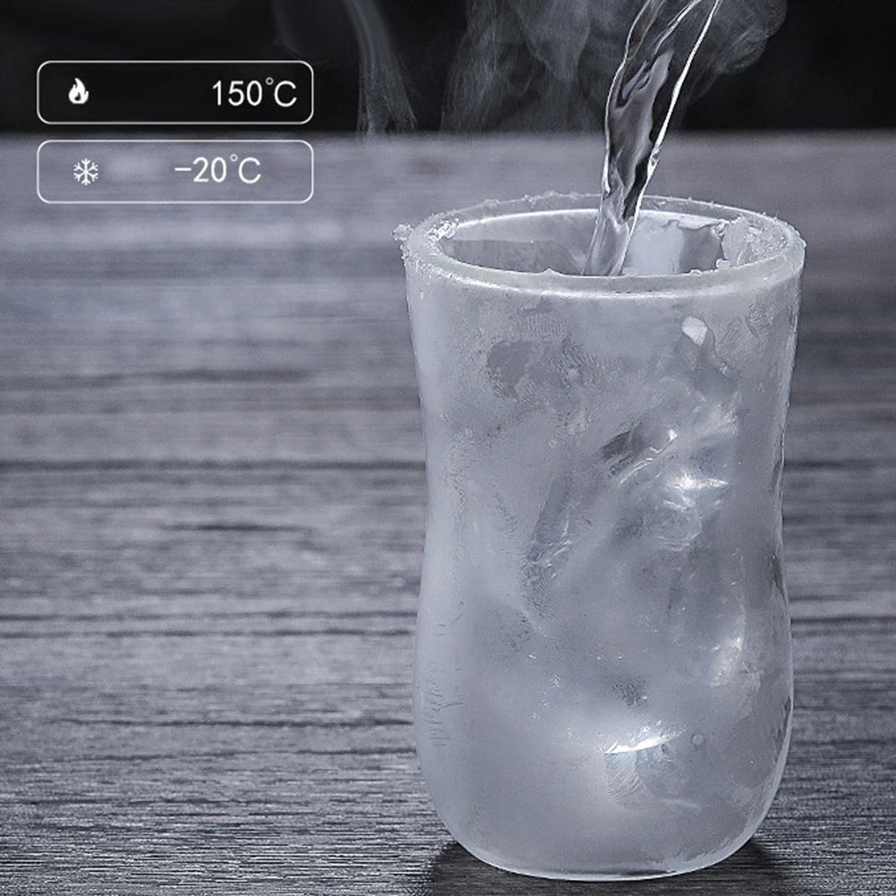80ml Transparent Glass Cup With Handle Double Walls Glass Milk Tea Juice Coffee Cup Mugs Heat Resistant Glass Cups Drinkware