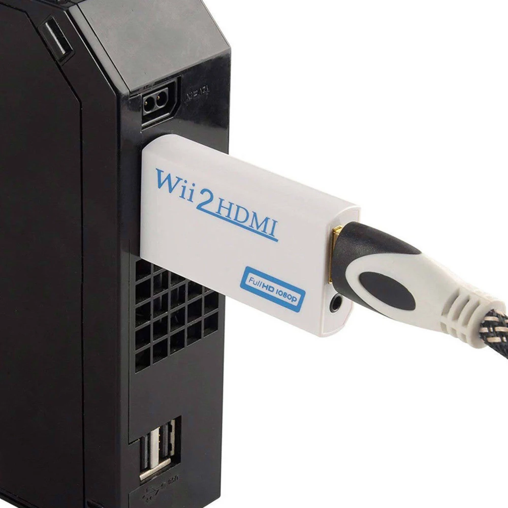 Адаптер-преобразователь для Wii в HDMI-совместимый 3 5 мм аудиокабель с выходом 1080P HD
