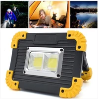 handheld 20w cob led work light portable waterproof work light with usb port devices for outdoor camping emergency repairing