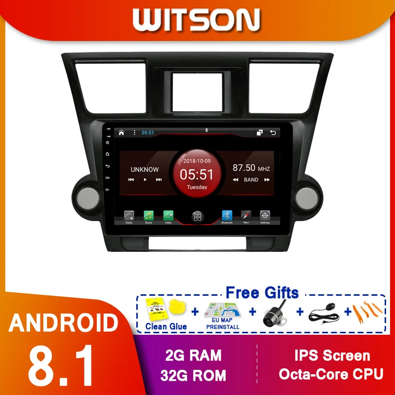 WITSON 9 &quotFULL HD сенсорный экран Android 10 0 Восьмиядерный Автомобильный GPS