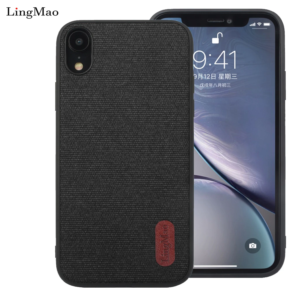 Роскошный мягкий чехол из ТПУ с тканевой текстурой для iPhone X XS XR Xs Max защитный