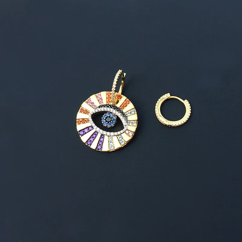 

S925 Sterling Silver Summer Classic Devil's Eye Earrings Women's Fashion POP Series Earrings Personality Simple Gift Jewelry