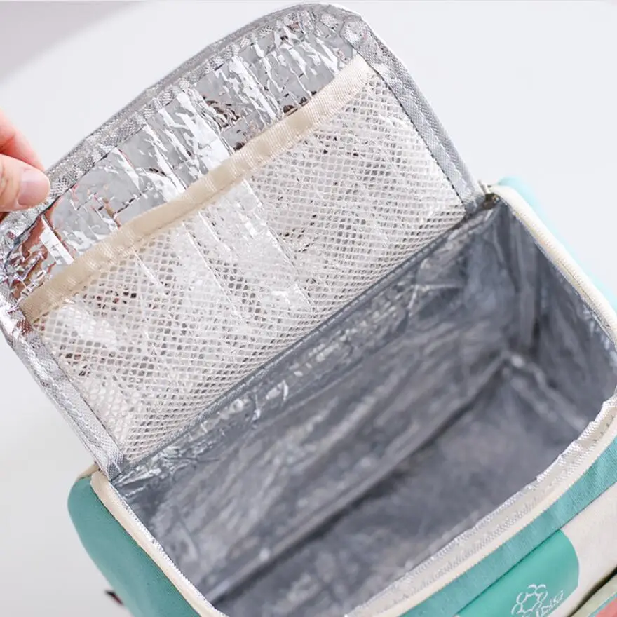 

Cute Animal Functional Pattern Cooler Lunch Box Portable Insulated Canvas Lunch Bag Thermal Food Picnic Lunch Bags For Women Kid