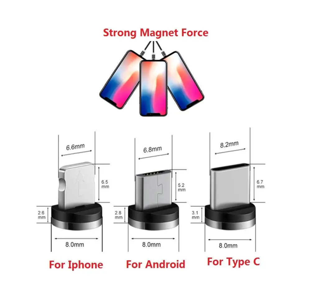 1 шт. магнитный разъем Pogo USB кабель для зарядки Type C магнитное зарядное устройство