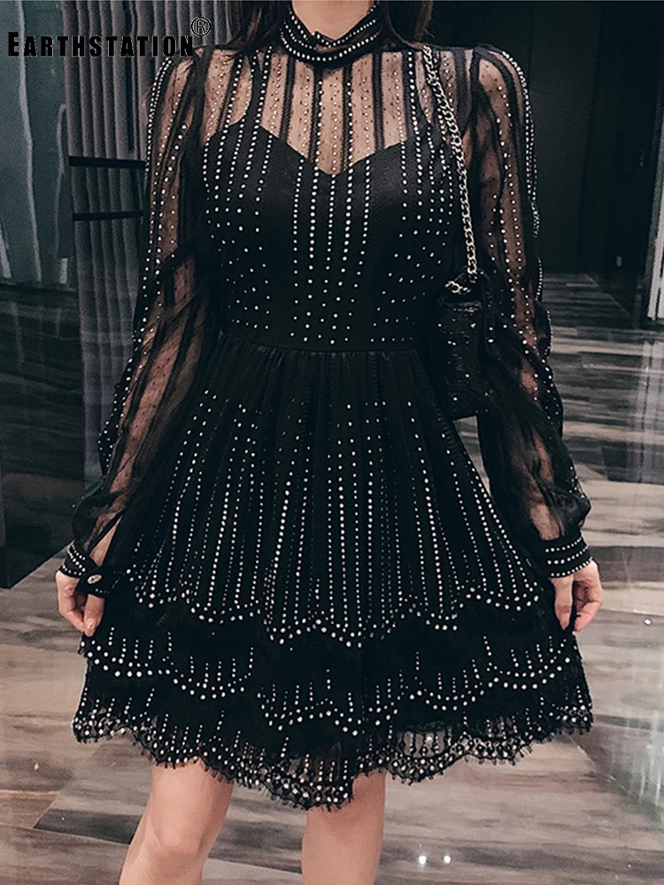 Женское платье с бриллиантами в полоску Эксклюзивное Платье стиле ретро для