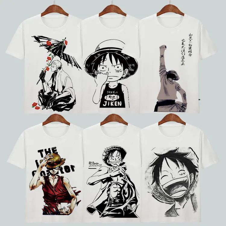 Цельная футболка для косплея Luffy Ace Roronoa Zoro летняя с мультяшным принтом