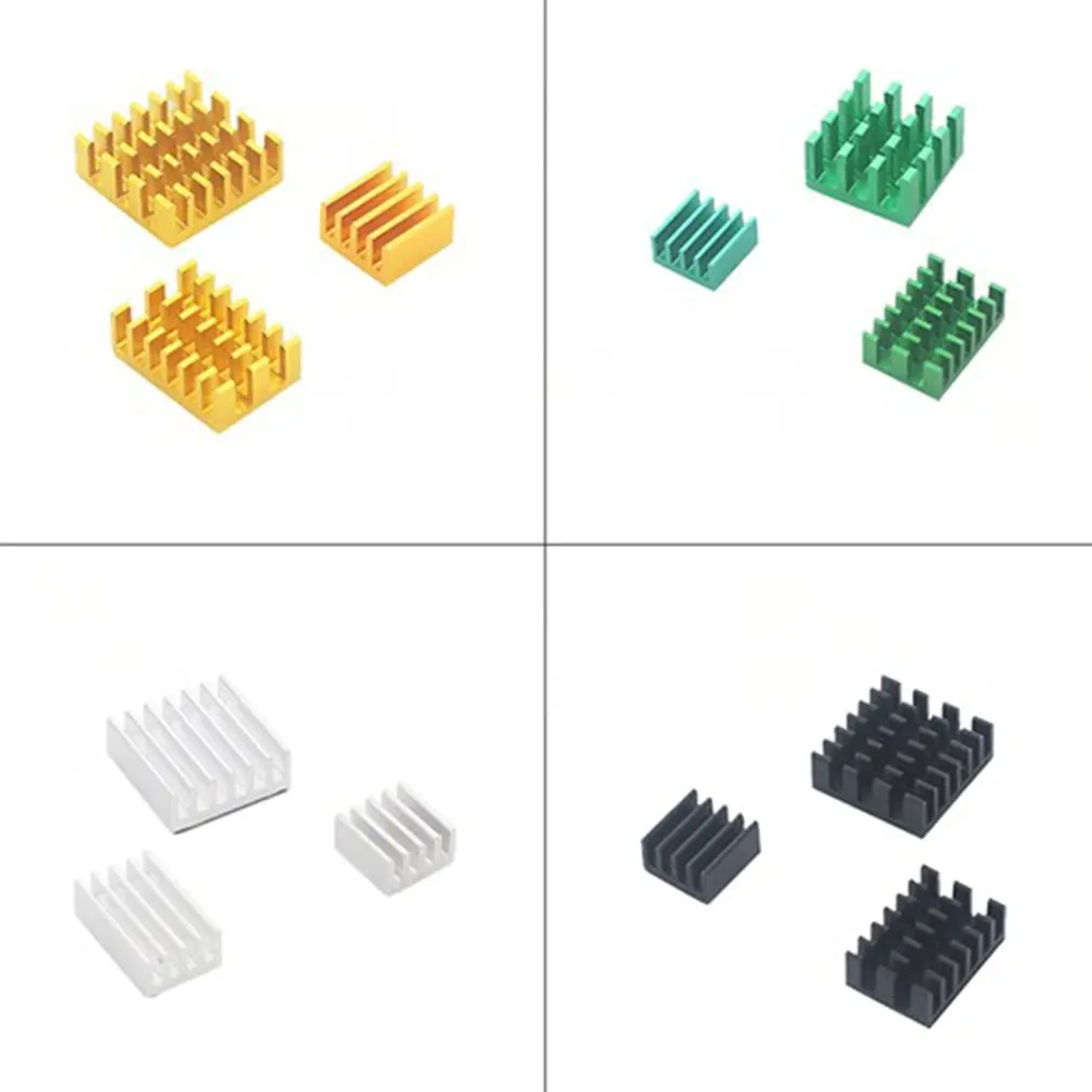 For Raspberry Pi 4 Model B Heat Sink 3pcs Aluminum Heatsink Radiator Cooling Kit Cooler | Электроника