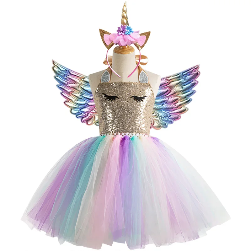 Г., лидер продаж, новинка, розничная, платье для девочек сетчатые платья-пачки для маленьких принцесс, украшенные бисером и единорогом, для маленьких девочек Детские Вечерние Платья с цветочным рисунком для костюмированной вечеринки