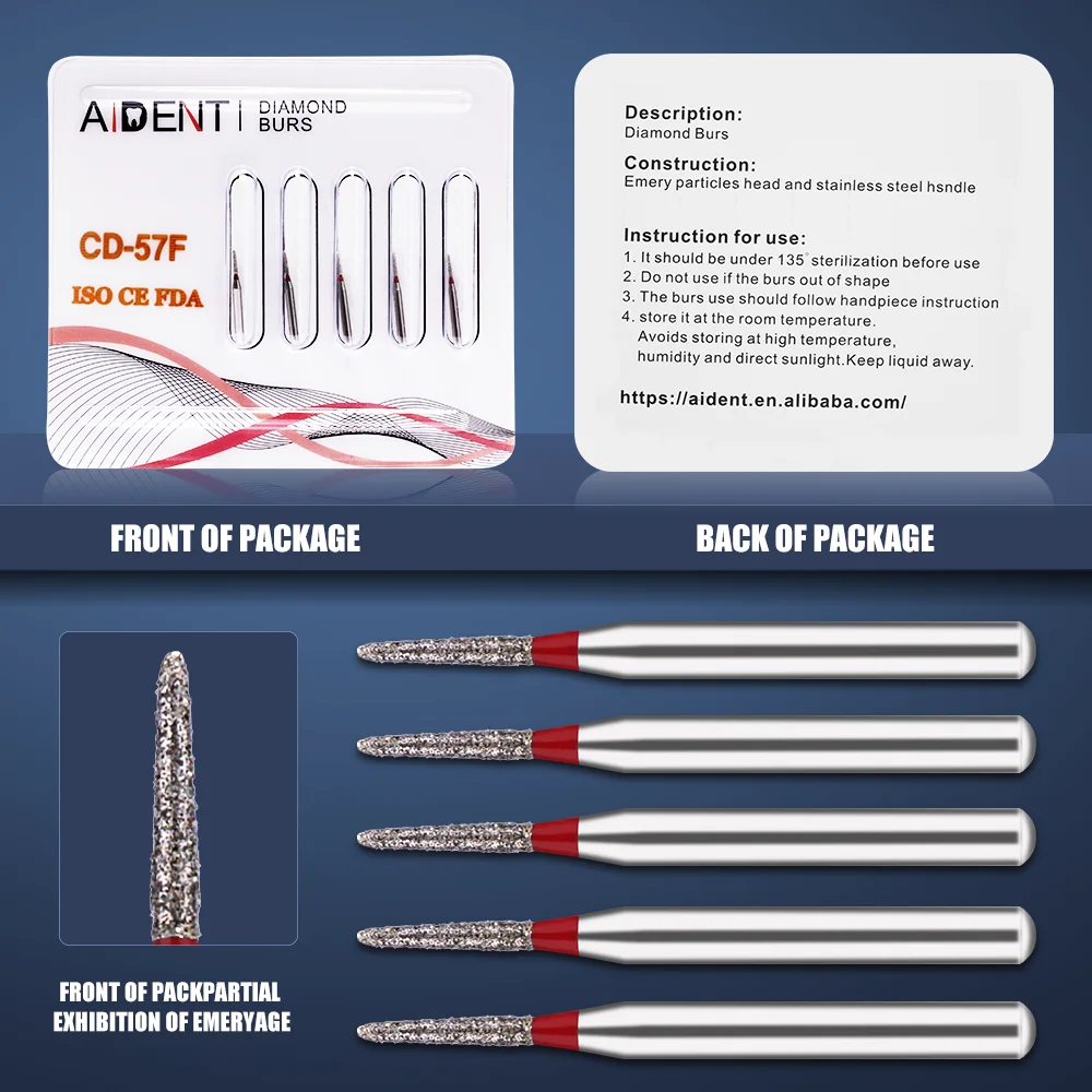 

3.5mm FG diamond burs dental drill burs for dentist high speed hand piece CD-57F