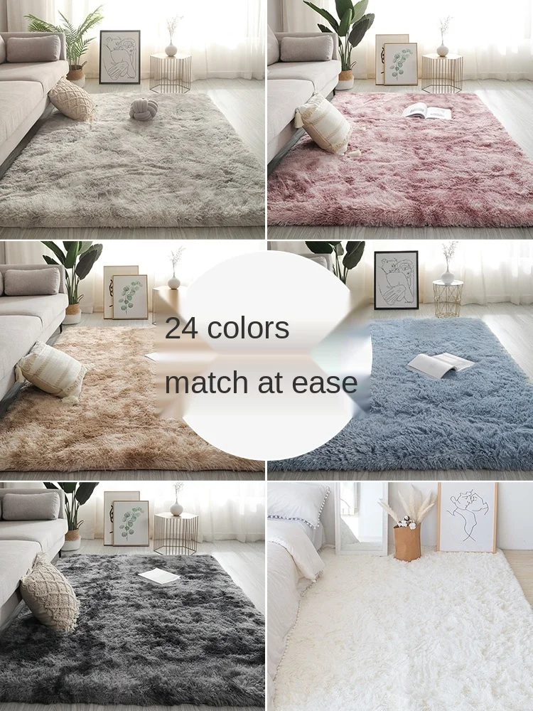 

Carpet Bedroom Full of Nordic Ins Living Room Coffee Table Bedside for Girls Plush Internet Celebrity Blanket Floor Mat