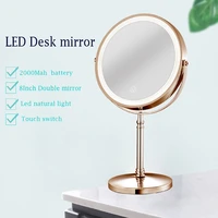 lighted makeup mirror 10x magnification 8 inch double sidedechargeable vanity mirror cosmetic mirror with touch control mirror