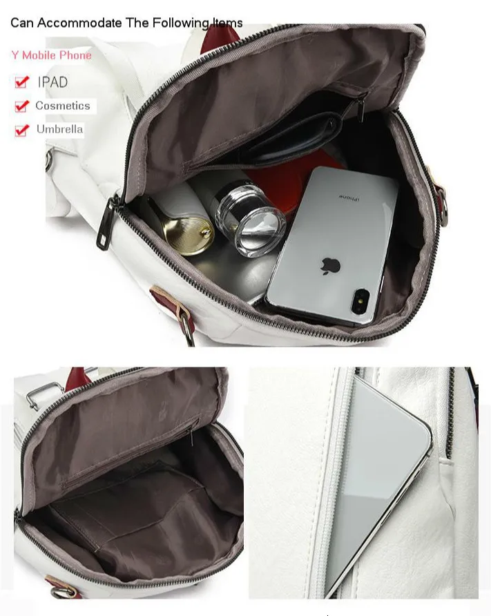 Women Backpack Female High Quality Soft Leather Book School Bags For Teenage Girls Sac A Dos Travel Back pack Rucksacks Mochilas | Багаж и