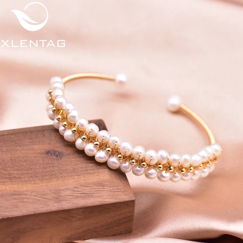Браслет XlentAg женский с жемчужинами двухслойный ювелирный браслет в виде чакры