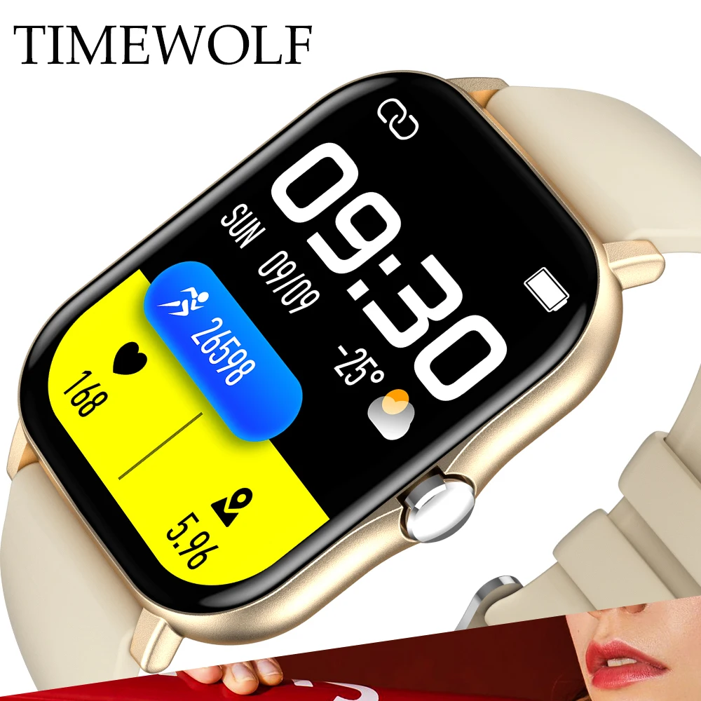 Смарт-часы TIMEWOLF 1 7 дюйма для мужчин Android IP68 Водонепроницаемые полностью сенсорные