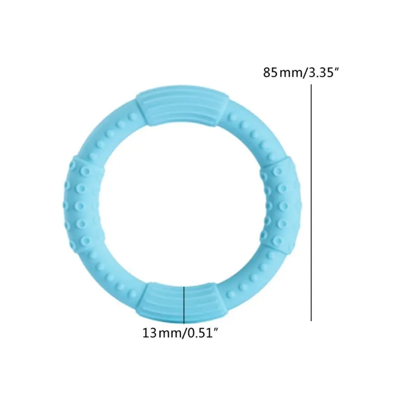 

Baby Toys Silicone Baby Teether Hand Teething Ring Chew Play Gym Montessori Rattles