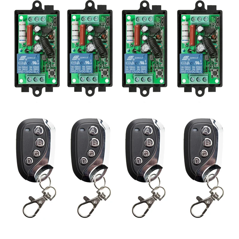 433 МГц Универсальный беспроводной пульт дистанционного управления AC 220 В 1CH