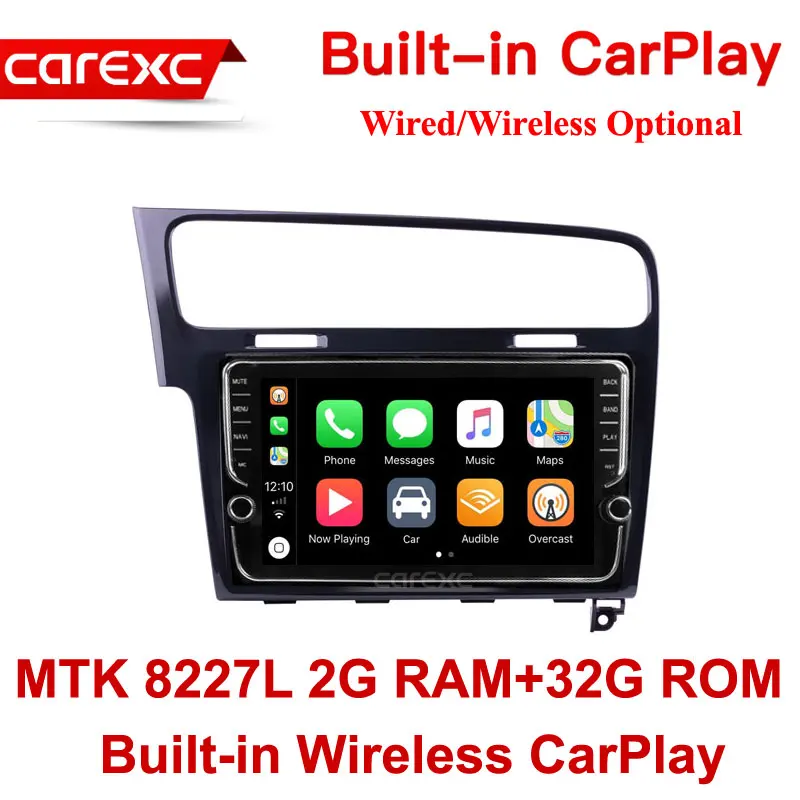 MTK 32G ROM Wireless CarExc Авторадио Android 9,0 автомобильный Muiltmedia плеер для VW Volkswagen Golf 7 2013 головное устройство встроенный CarPlay с gps-навигацией без DVD - Цвет: MTK 32G ROM Wireless