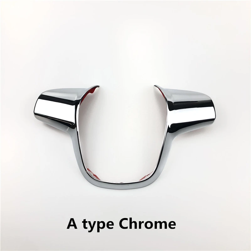 A type Chrome DoColors Автомобильный декоративный чехол-наклейка на руль для Ford Focus 3 MK3 2012- автомобильные аксессуары - Название цвета: A type Chrome