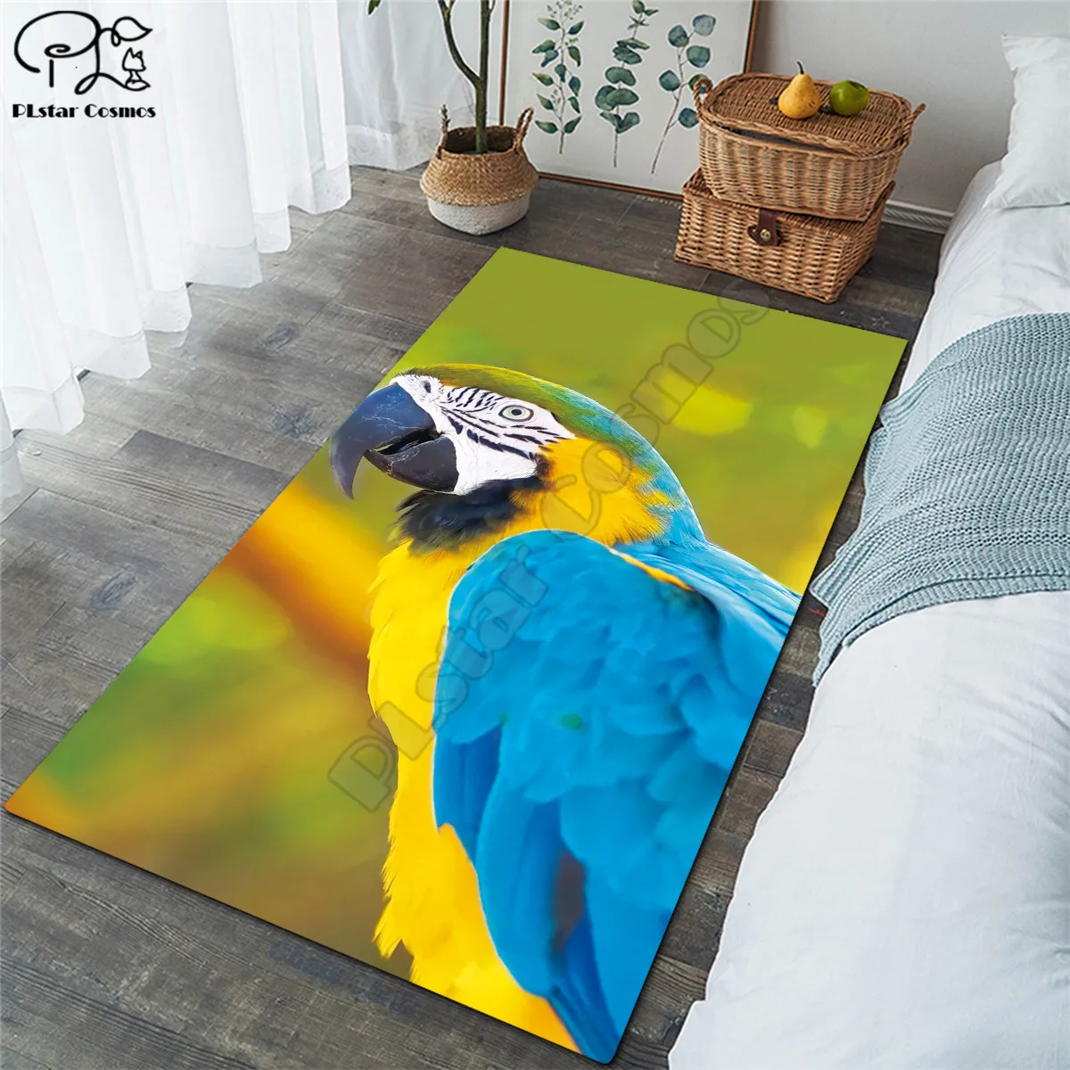 

Parrot Funny Animals Carpets Soft Flannel 3D Printed Rugs Mat Rugs Anti-slip Large Rug Carpet Home Decoration style-2