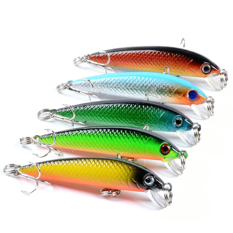 

5 color optinal Laser Minnow Fishing Lure 7CM 4G pesca hooks fish wobbler tackle crankbait artificial japan hard bait swimbait