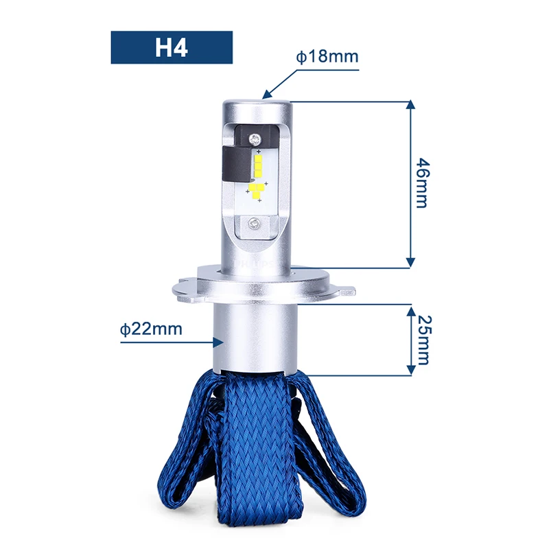 Philips 9003 HB2 H4 светодиодный Ultinon эфирный 12 В 11342UEX2 6000 К Автомобильный светодиодный фары авто Высокий Низкий Луч luces светодиодный para Авто 2 шт