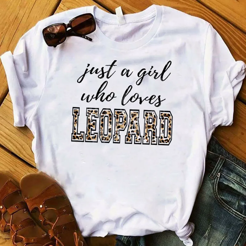 

WVIOCE Leopard Cute Women T Shirt Cute Cartoon Print Tshirt Fashion T-shirt Harajuku Summer Short Sleeves Tops Femme Tee Shirts