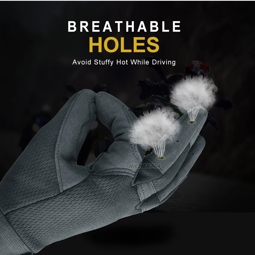 Fashion Summer Motorcycle Gloves Men Full Finger Non-Slip Driving Thin Work Sun Protection Women Mittens | Автомобили и мотоциклы