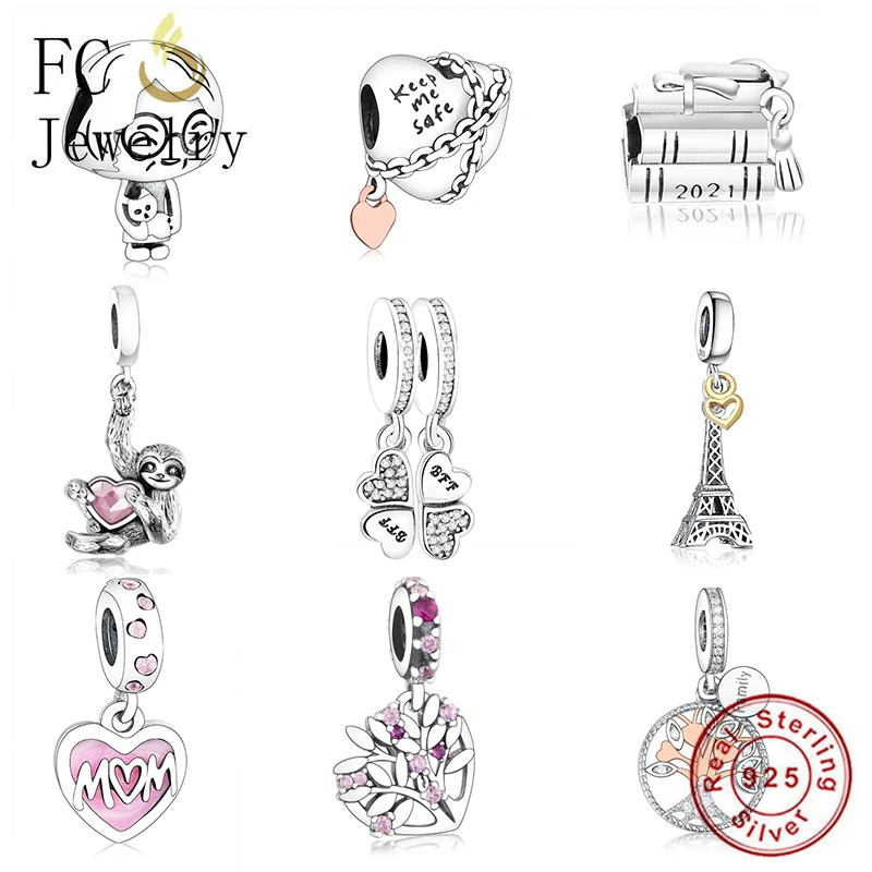 Подвеска Шарм для браслета из серебра 925 пробы с роботом|charm beads|beads diyoriginal pandora |