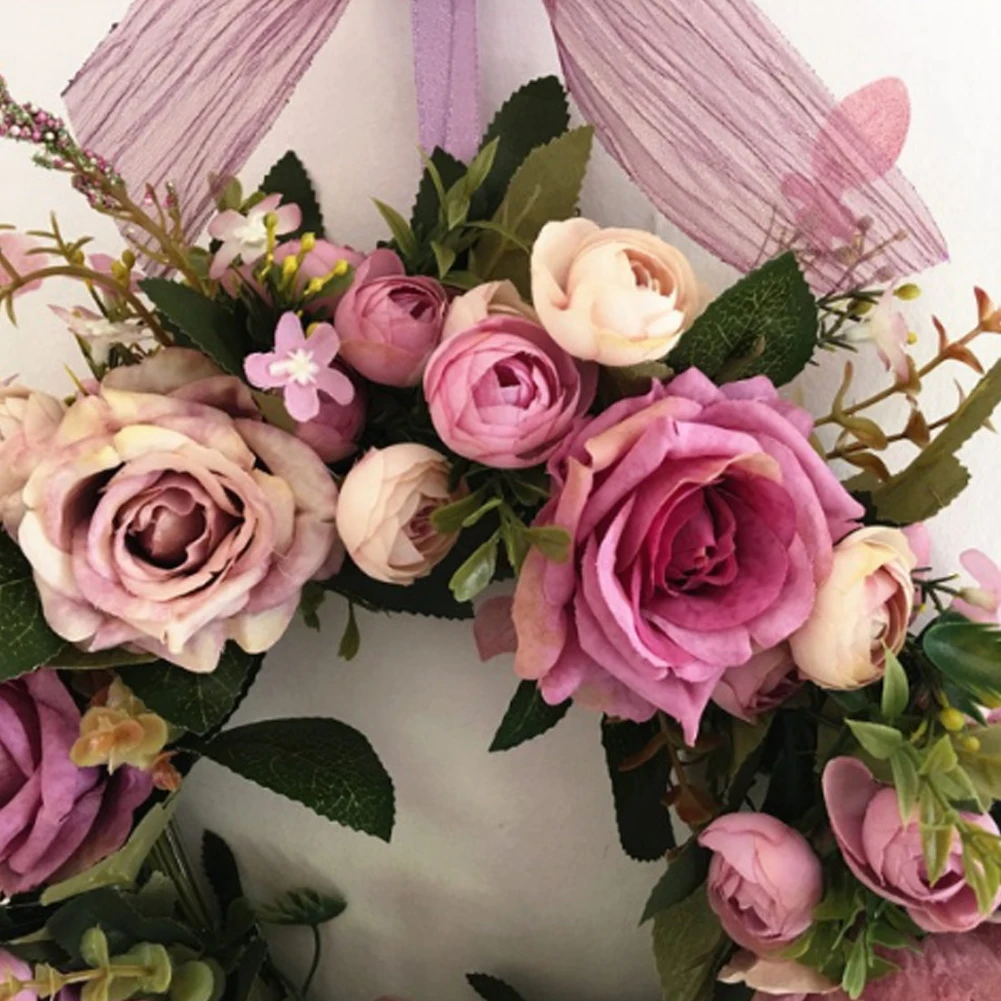 

Christmas Cow's Horns Shape Rattan/Wedding Rattan/Artificial Flower Rattan/Rose simulation flower lintel wedding decoration