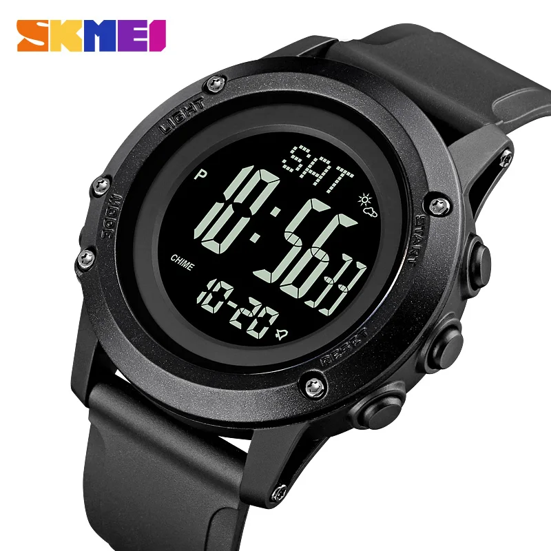 

SKMEI Compass Men Digital Watches Weather Thermometer Sports Mens Wristwatches Pressure 2 Alarm Watch relogio masculino 1793