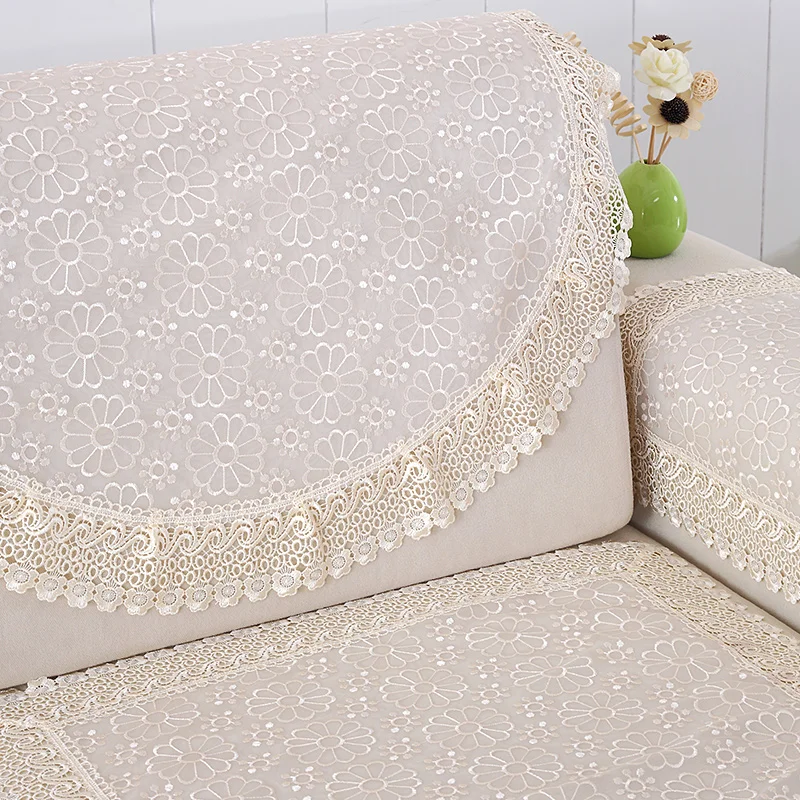 

Solid Color Sofa Backrest Towel Pastoral Anti-slip Cover Four Seasons Universal Single And Double Three Cover Armrest Towel