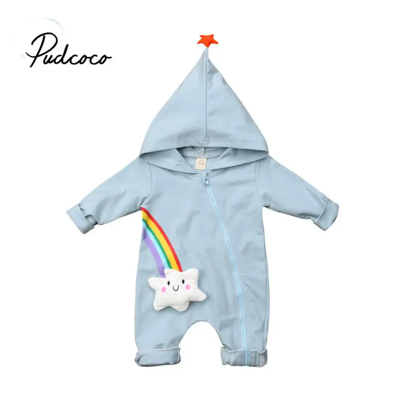 Pudcoco/2019 г. Осенние детские комбинезоны для мальчиков и девочек пальто костюм на