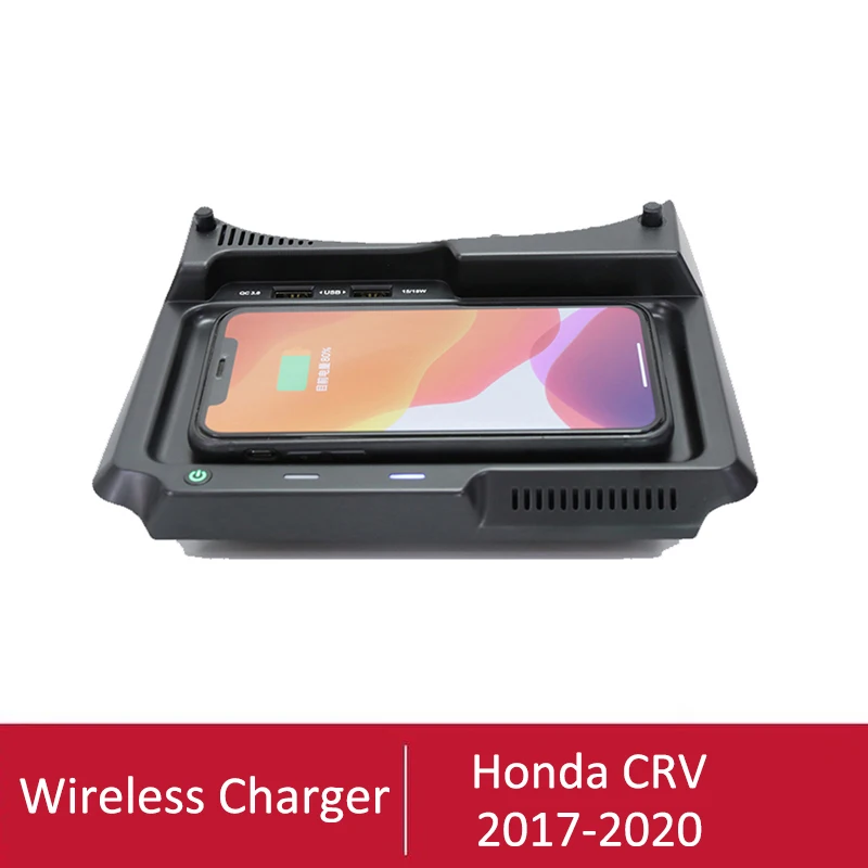 Автомобильный Беспроводной Зарядное устройство для Хонда сrv 2017 2018 2019 2020 2021 15 Вт