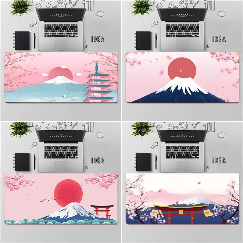 

FHNBLJ Top Quality Japanese pink cherry blossom style Beautiful Anime Mouse Mat Free Shipping Large Mouse Pad Keyboards Mat