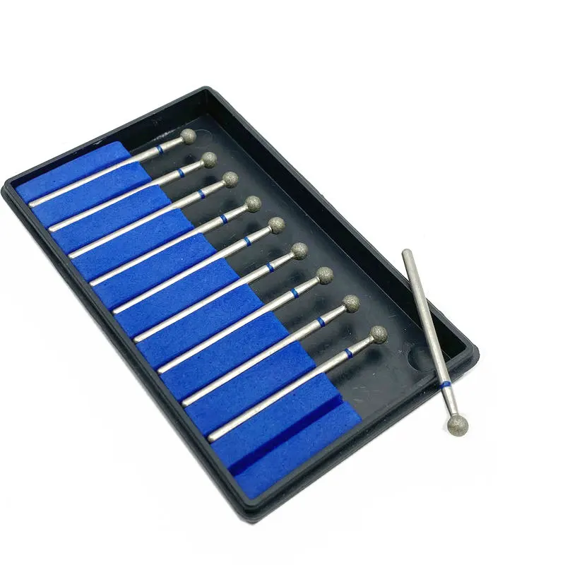 Алмазная дрель для ногтей с круглой головкой 10 шт. Фрезерный резак