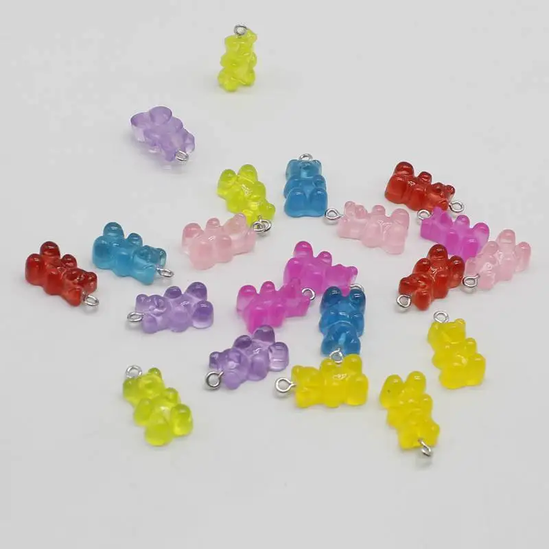 10 шт. разноцветный мультяшный медведь карамельных цветов аксессуары из