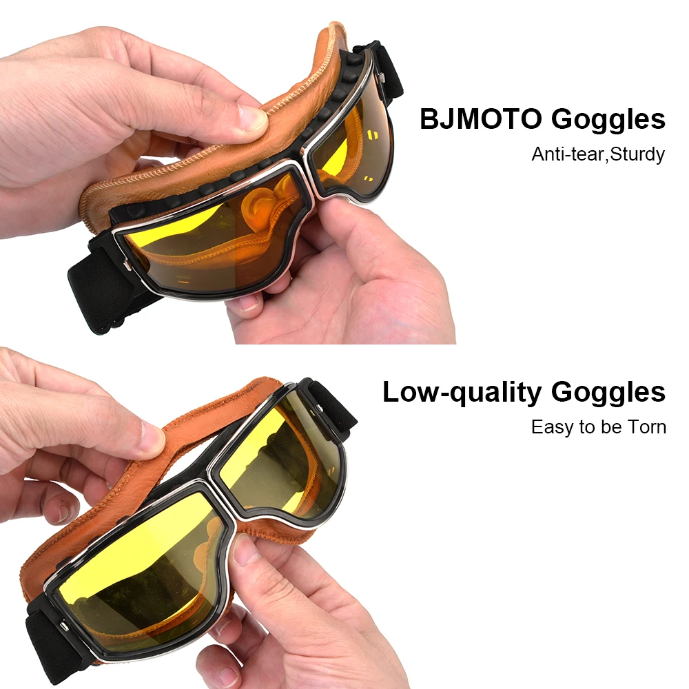 Винтажные мотоциклетные очки для Harley Gafas MX кожаные пилота мотоцикла скутера