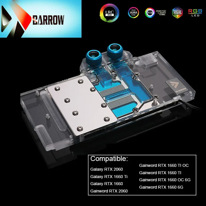 Для Galaxy RTX 2060 1660 Ti Gainword 2060/1660 TI OC 6G VGA теплоотвод колючий графический процессор блок