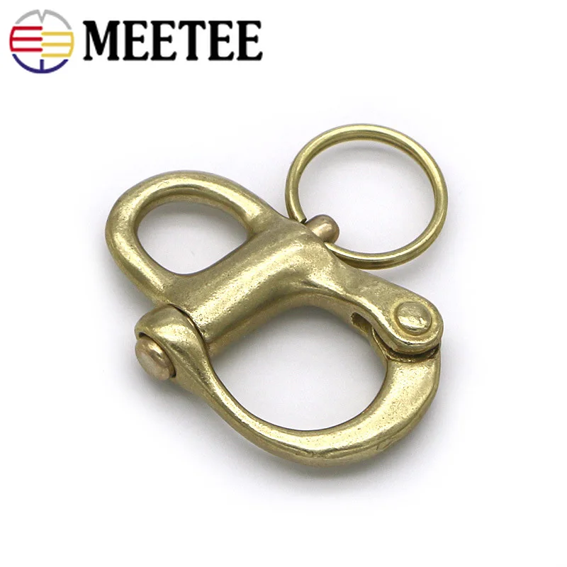 Meetee 1 шт. Поворотные крючки для канделябров из нержавеющей стали, Брелоки для ключей, кольца для ключей, прочные, на открытом воздухе, пряжки для цепей, поделки своими руками