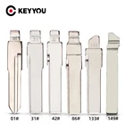 KEYYOU #01 #42 #31 #86 #133 #149 для Audi VW Polo Passat B5 Tiguan Golf Santana сидение Bora Skoda HU66 Auto необработанный ключ для автомобиля Blade