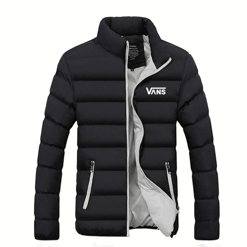 

New men's cotton clothing autumn and winter youth cotton clothing stand-up collar Korean handsome jacket trend top casual printe