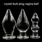 3 стиля, женские большие прозрачные стеклянные анальные пробки, вагинальный шар, большой пирекс, стеклянный анальный фаллоимитатор, анальные секс-игрушки для женщин