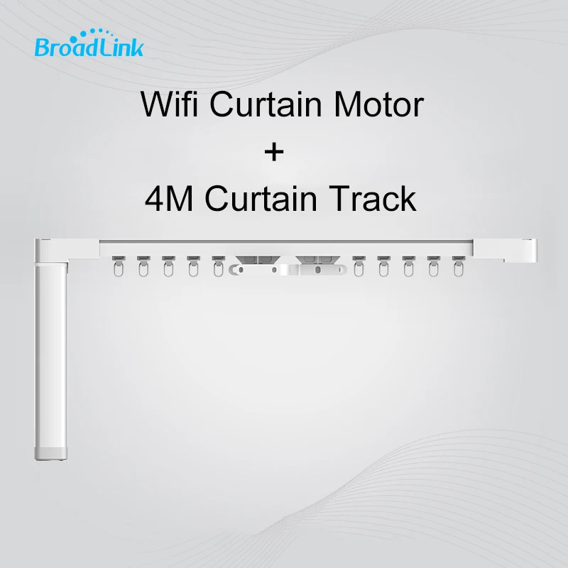 Broadlink CM WiFi электронный 45 Вт шторный двигатель + 4 м алюминиевая направляющая для