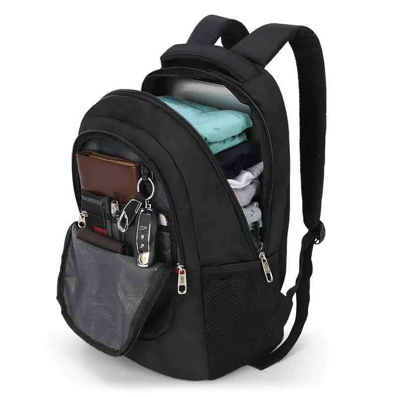 

Crossgear 15.6 inch Men School Laptop Backpacks Water Repellent Travel 20L Multi USB Charger Male Mochila