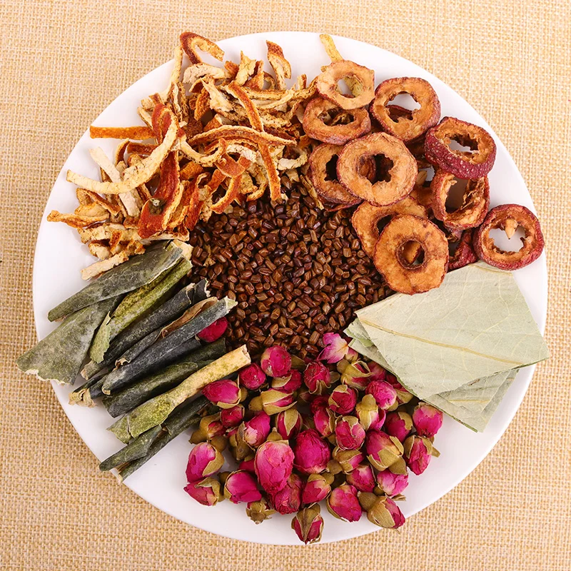 Травяной чай китайский включает розы в форме листьев лотоса и виде белой тыквы