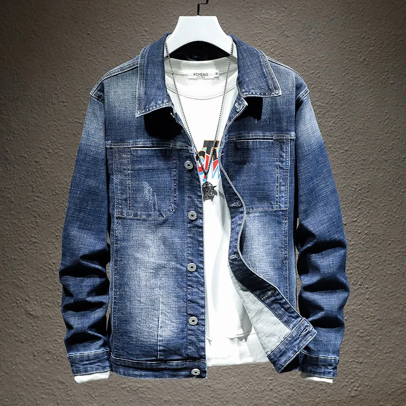 

2020 Men's Autumn Lapel Denim Jacket Youth Fashion Casual Fashion Denim Jacket