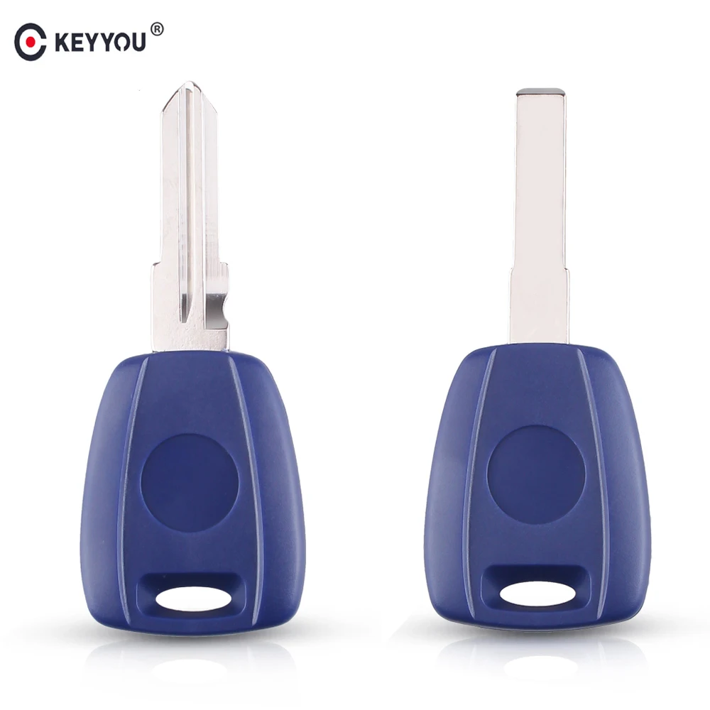 Чехол KEYYOU для автомобильного ключа Fiat 500 Ducato Bravo Transponder SIP22/GT15R без выреза синий