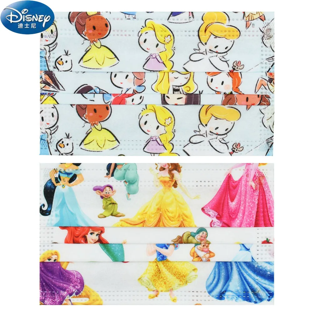 

20/50/100 Disposable Kids Adult Cartoon Mouth Mask 3-Layer Protective Filter Princess Mask Anti-allergic Ear Loop Face Mask